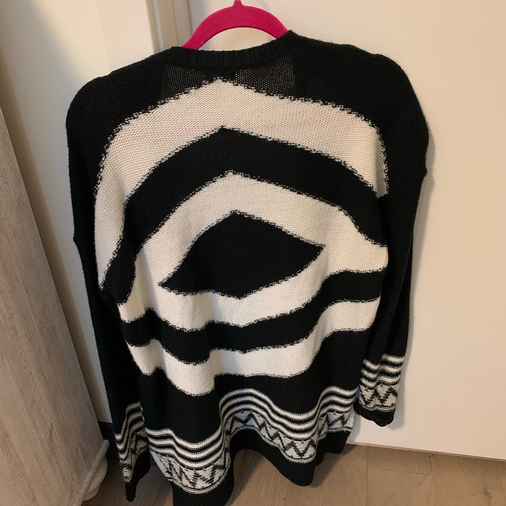 Black and white cardigan